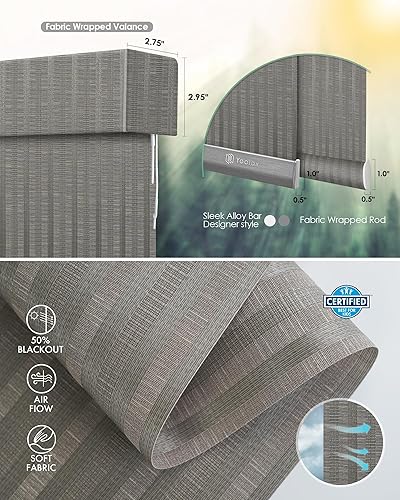 Miniatura 5 de Yoolax Persianas motorizadas con control remoto, persianas inteligentes de filtrado de luz compatibles con Alexa Google Home, persianas automáticas