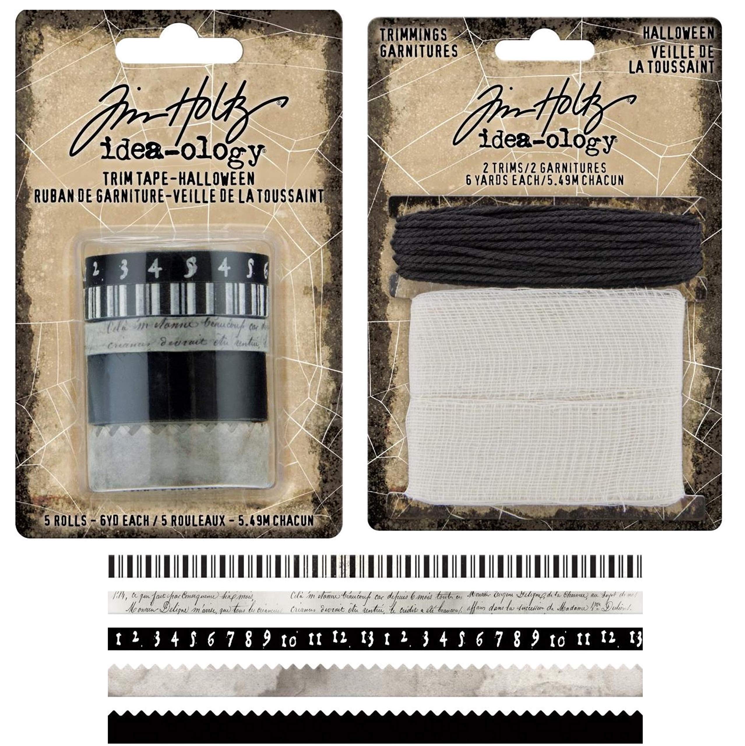 Cinta para recortar Tim Holtz Halloween soluciona bordes aburridos pack