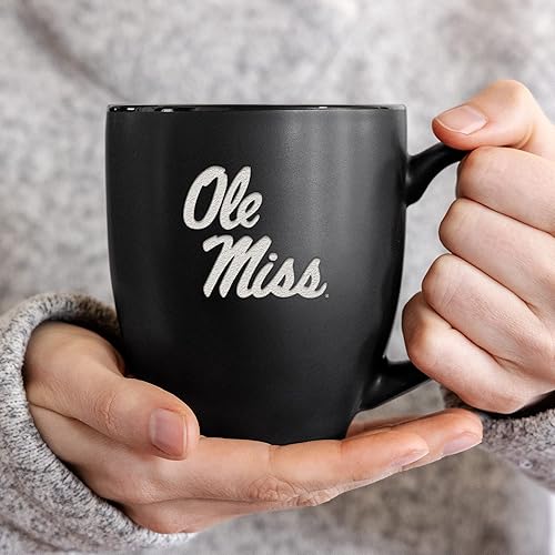 Miniatura 108 de Rico Industries NCAA Primary - Taza personalizada de 15 onzas, color negro mate, para bebidas calientes o frías Nebraska Cornhuskers