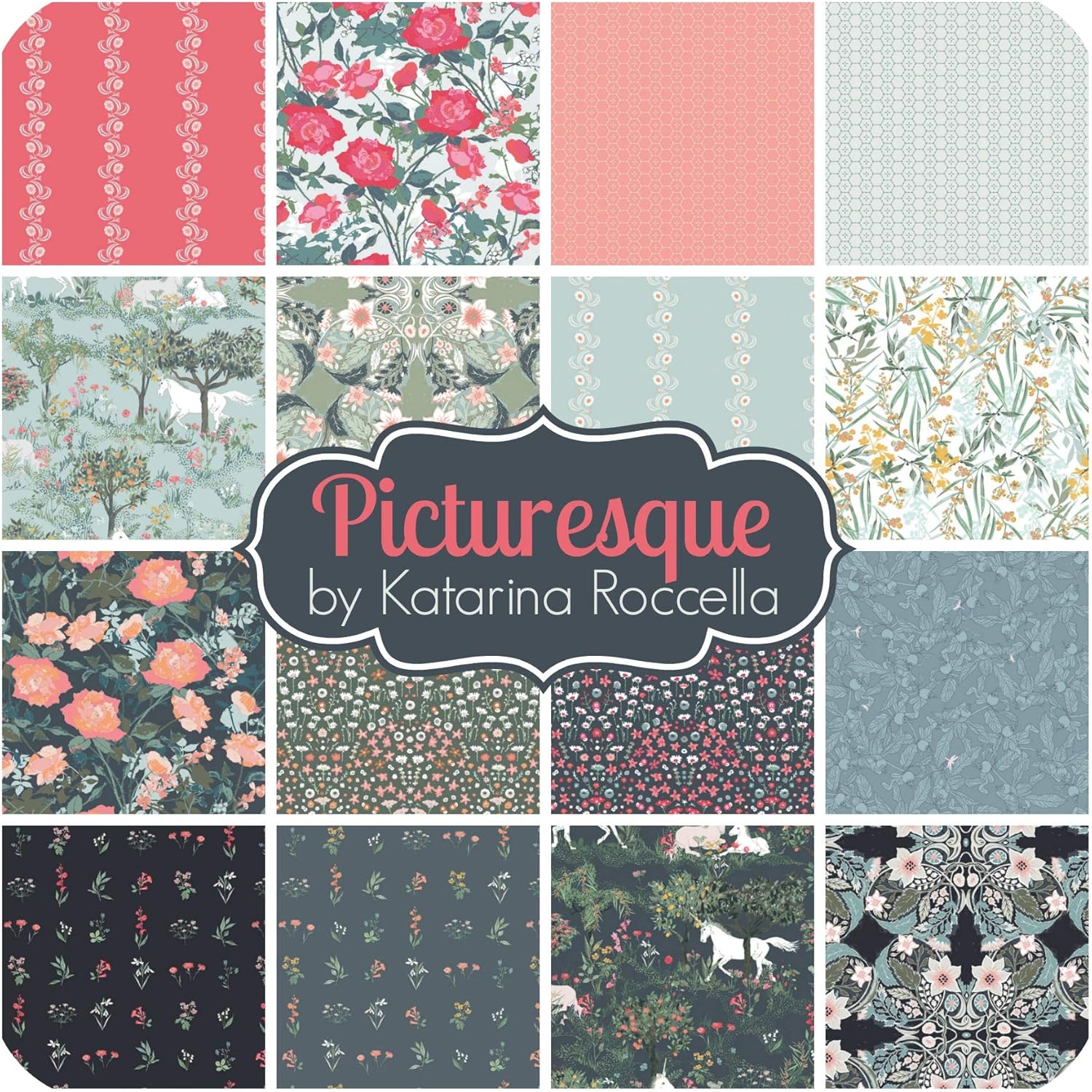 Art Gallery Picturesque Fat Quarters Fabric Wonders 16 Pcs Multi