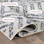 NuLOOM Rosanne Transitional Zone rayée Rug, 4x6, bleu