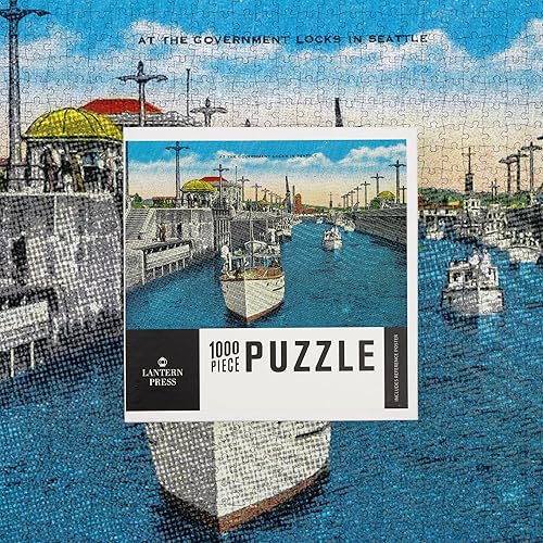 Miniatura 7 de World famous Canal Locks, Ballard, Seattle (1000 Piece Puzzle, Challenging Jigsaw Puzzle for Adults, Made in USA)
