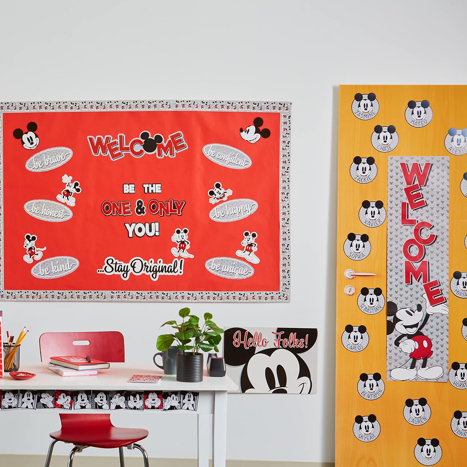 Eureka Disney Retro Mickey Mouse Paper Cut-Out Classroom Decorations for Teachers, 36 Pieces image 5