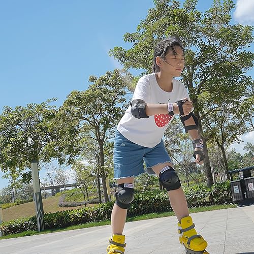 Miniatura 5 de Rodilleras para niñosjóvenes, coderas, muñequeras, equipo de protección para niños, patinaje en línea, ciclismo, bicicleta BMX, monopatín, scooter y