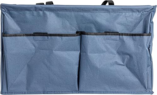 Miniatura 4 de Household Essentials Krush Bolsa multiusos de lona con bolsillos, bolsa reutilizable para comestibles, color azul con ribete negro
