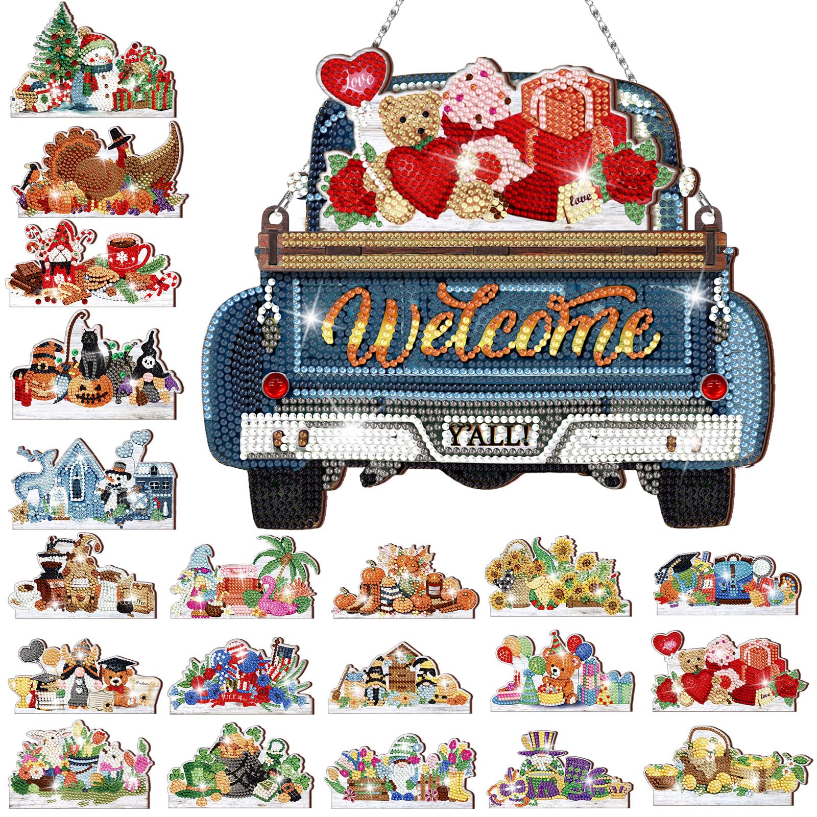 Amazon.com: Burbell 21 Pcs Interchangeable Diamond Painting