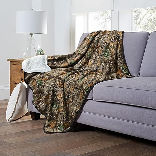 Miniatura 2 de Northwest Realtree - Manta Sherpa de seda táctil, 60 x 80 pulgadas, borde Realtree