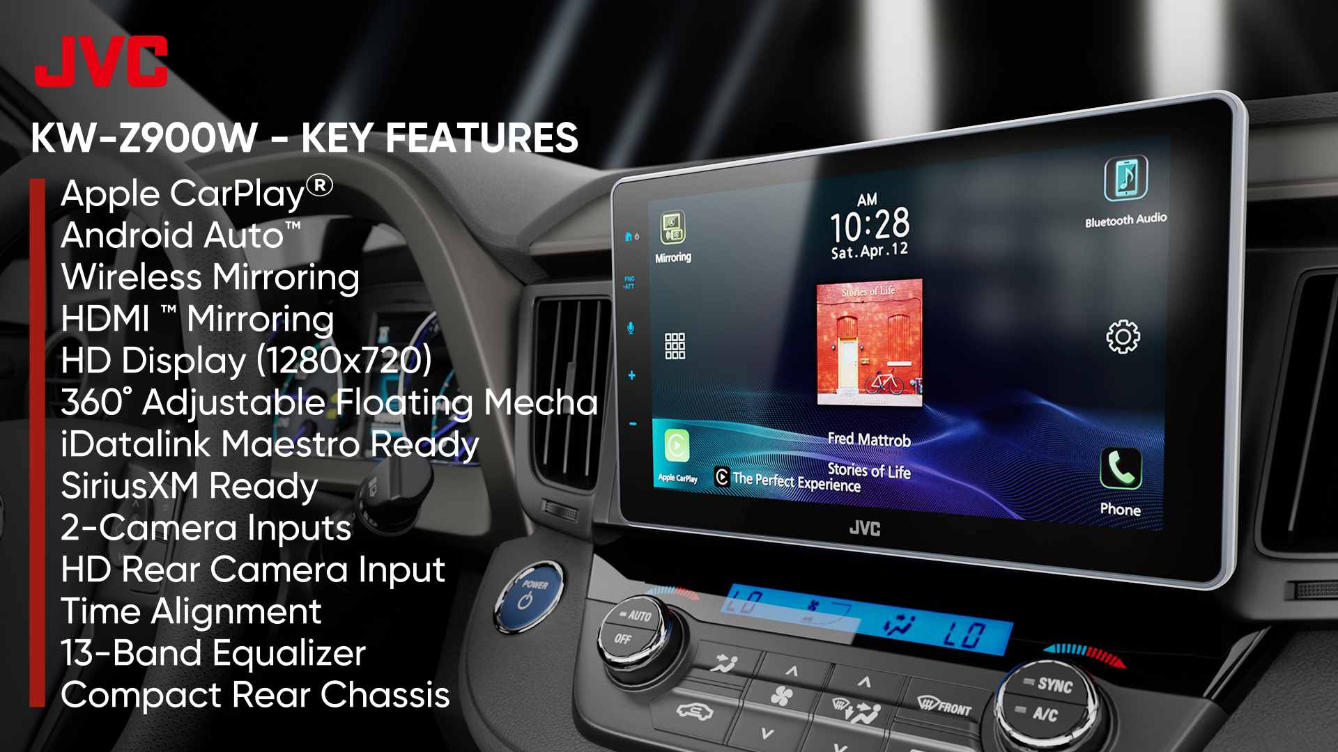 Amazon.com: JVC KW-Z900W 9 Inch HD Touchscreen Car Stereo