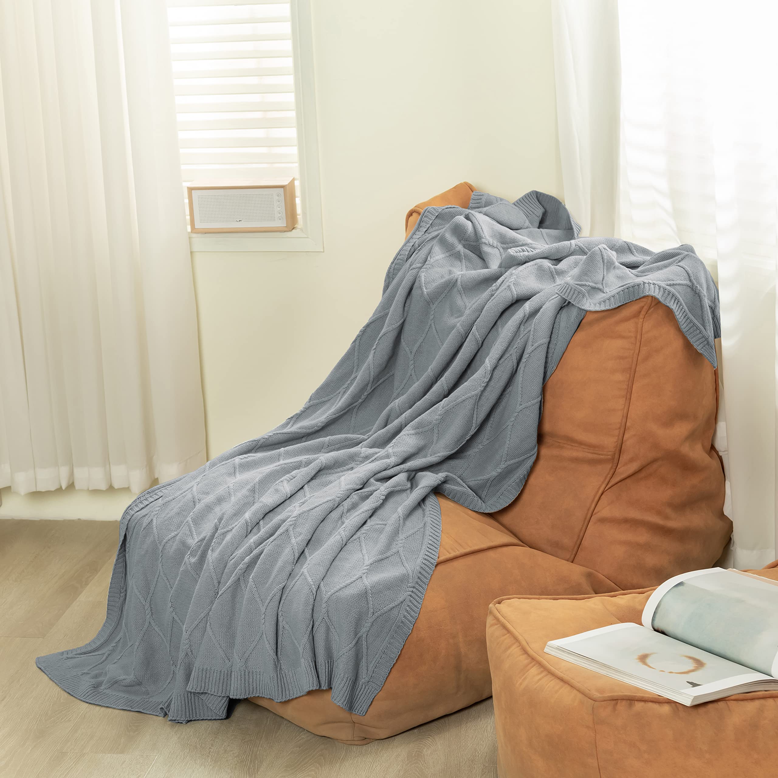 revdomfly-100-cotton-diamond-waffle-weave-dusty-blue-cable-knit-throw