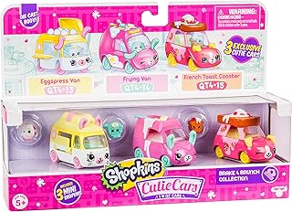 Shopkins Cutie Cars 3 Pack Collections, Die Cast Collectible Cars with Mini Removable Drive-in Movie Collection 57294