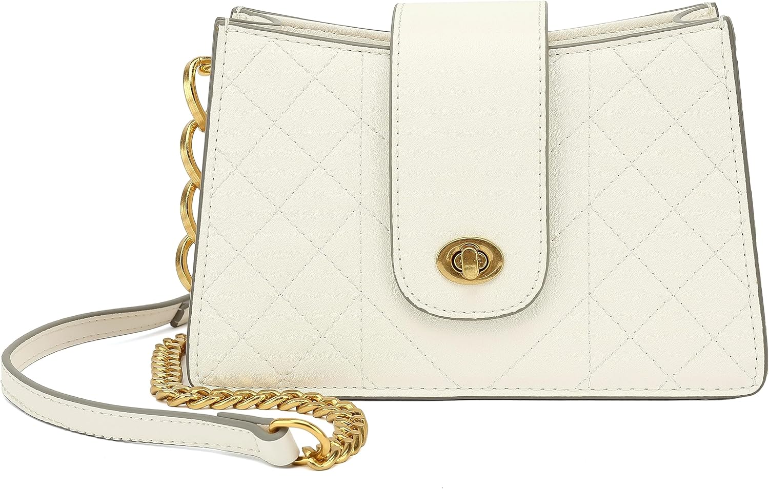 Scarleton Crossbody Bags for Women, Quilted Shoulder Bag Purse, Gold Chain Crossbody Bag Purses for Women, H2117