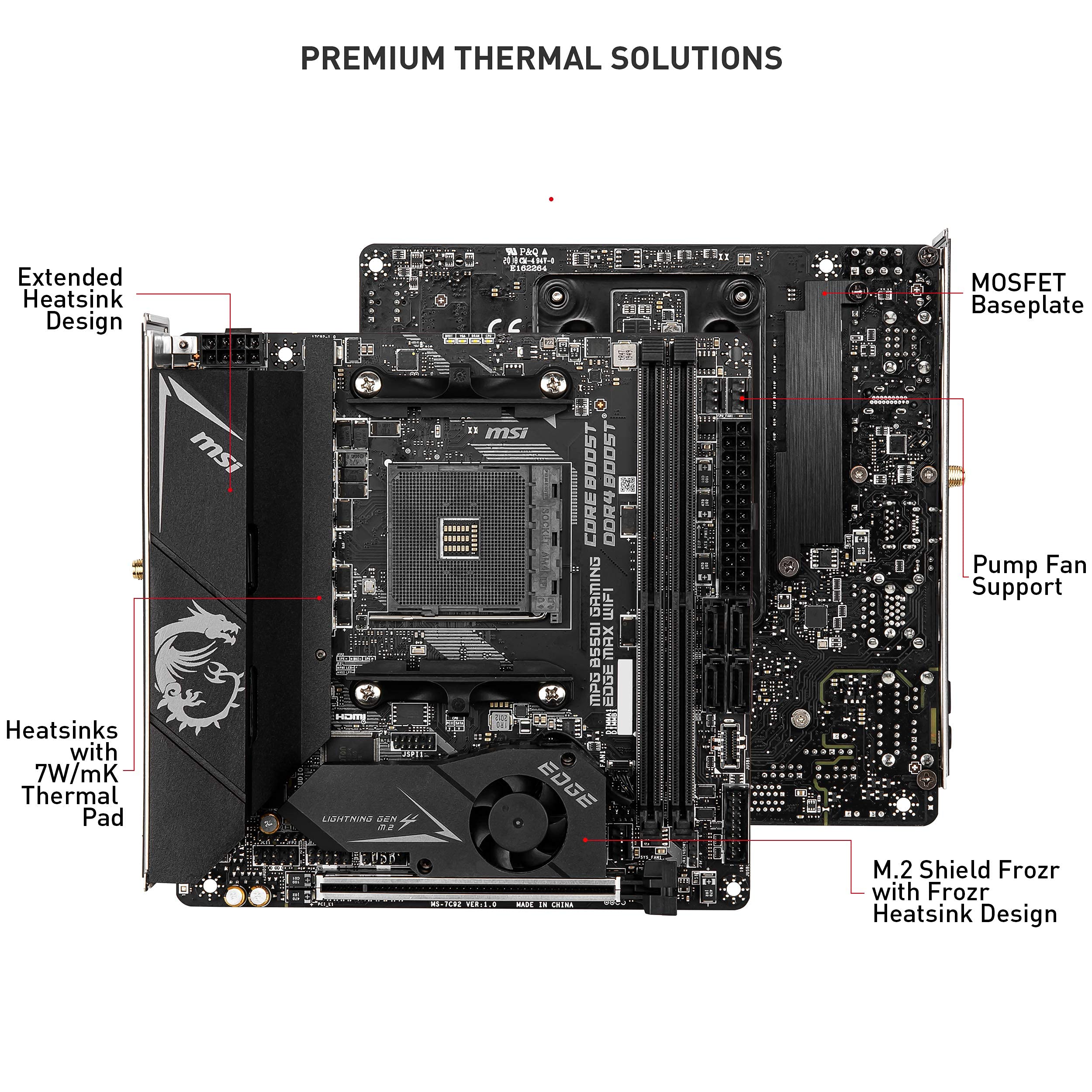 Amazon.com: MSI MPG B550I Gaming Edge MAX WiFi 遊戲主機板(AMD AM4