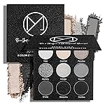 Black Grey Smokey Eyeshadow Palette Matte Black White Gray Silver Smoky Eye Shadow 9 Colors Eyeshadows Eye Makeup For Goth Look -9Black