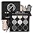 Black Grey Smokey Eyeshadow Palette Matte Black White Gray Silver Smoky Eye Shadow 9 Colors Eyeshadows Eye Makeup For Goth Look -9Black