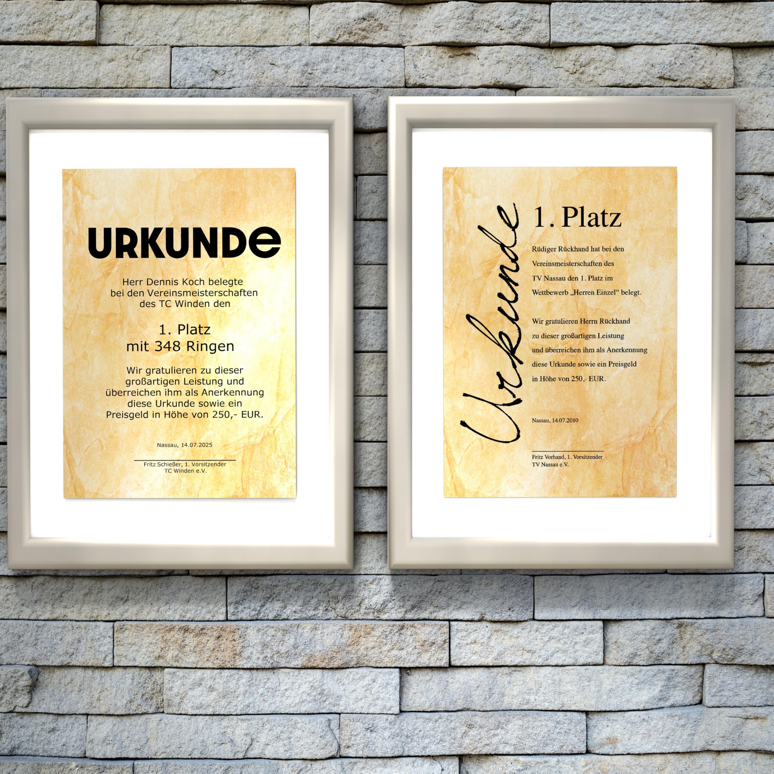 Urkundenpapier DIN A4 190g 100 Blatt „Carrara Classic“ Marmor Design beige – beidseitig bedruckt – inkl. Textvorlagen zum Download