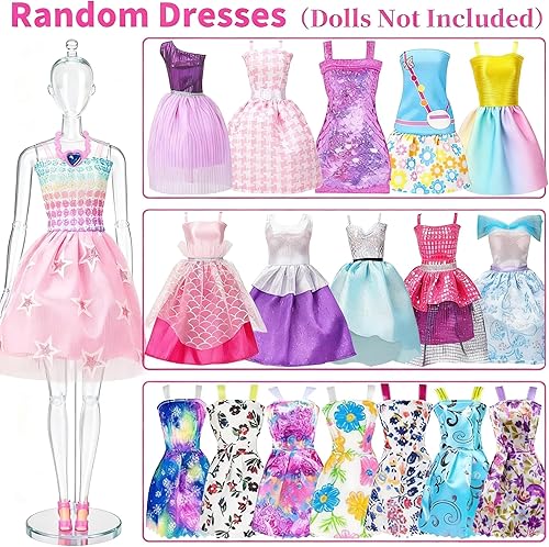 Vista 19 de Zita Element Lot 5 Handmade Fashion Party Dress Outfit para Barbie Ropa Xmas Gift- estilo al azar