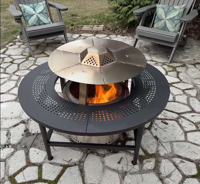 Amazon.com: 38 Inch Fire Pit Surround Tabletop for Solo Stove