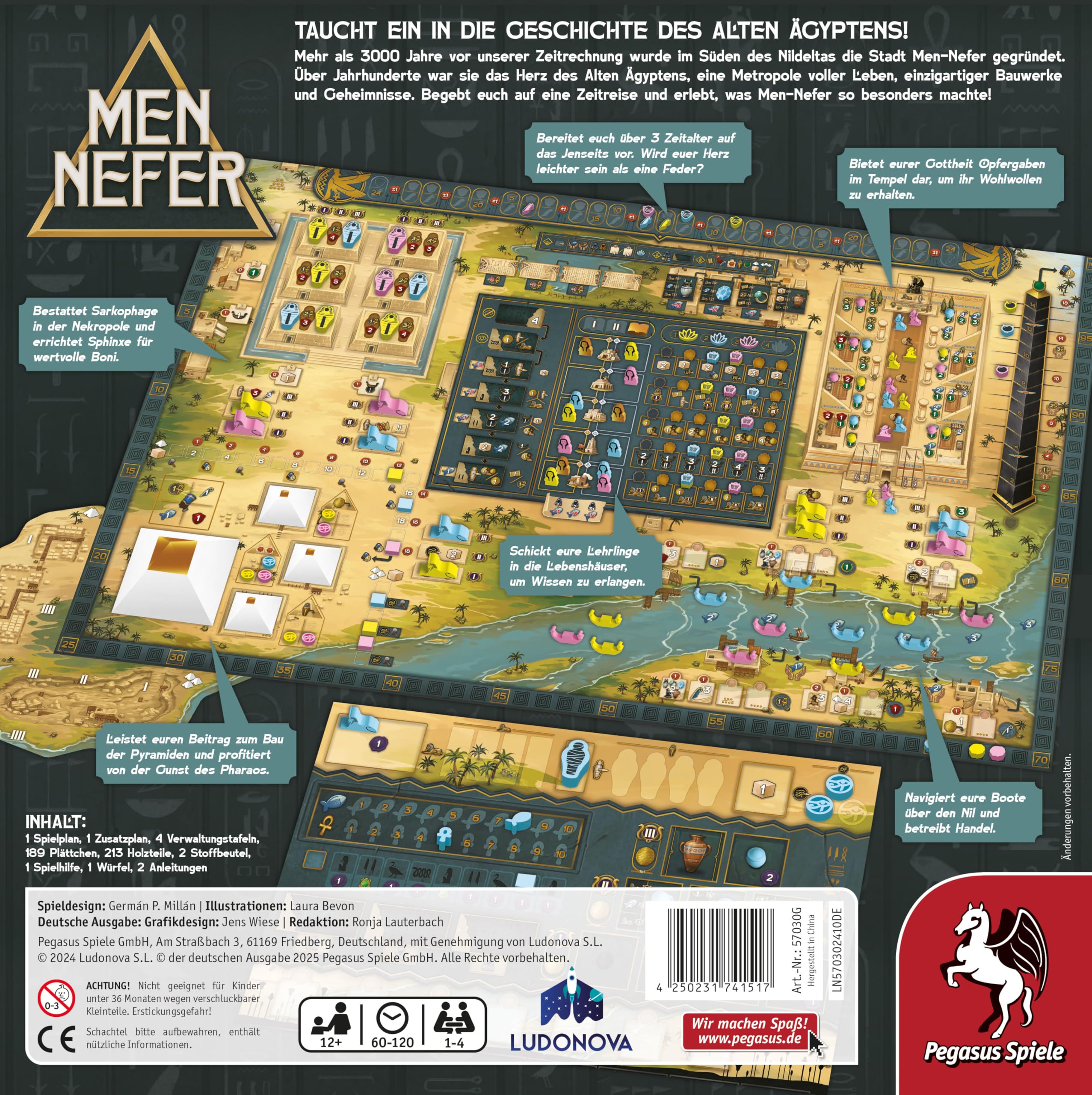 Pegasus Spiele Men-Nefer, Gold und Schwarz