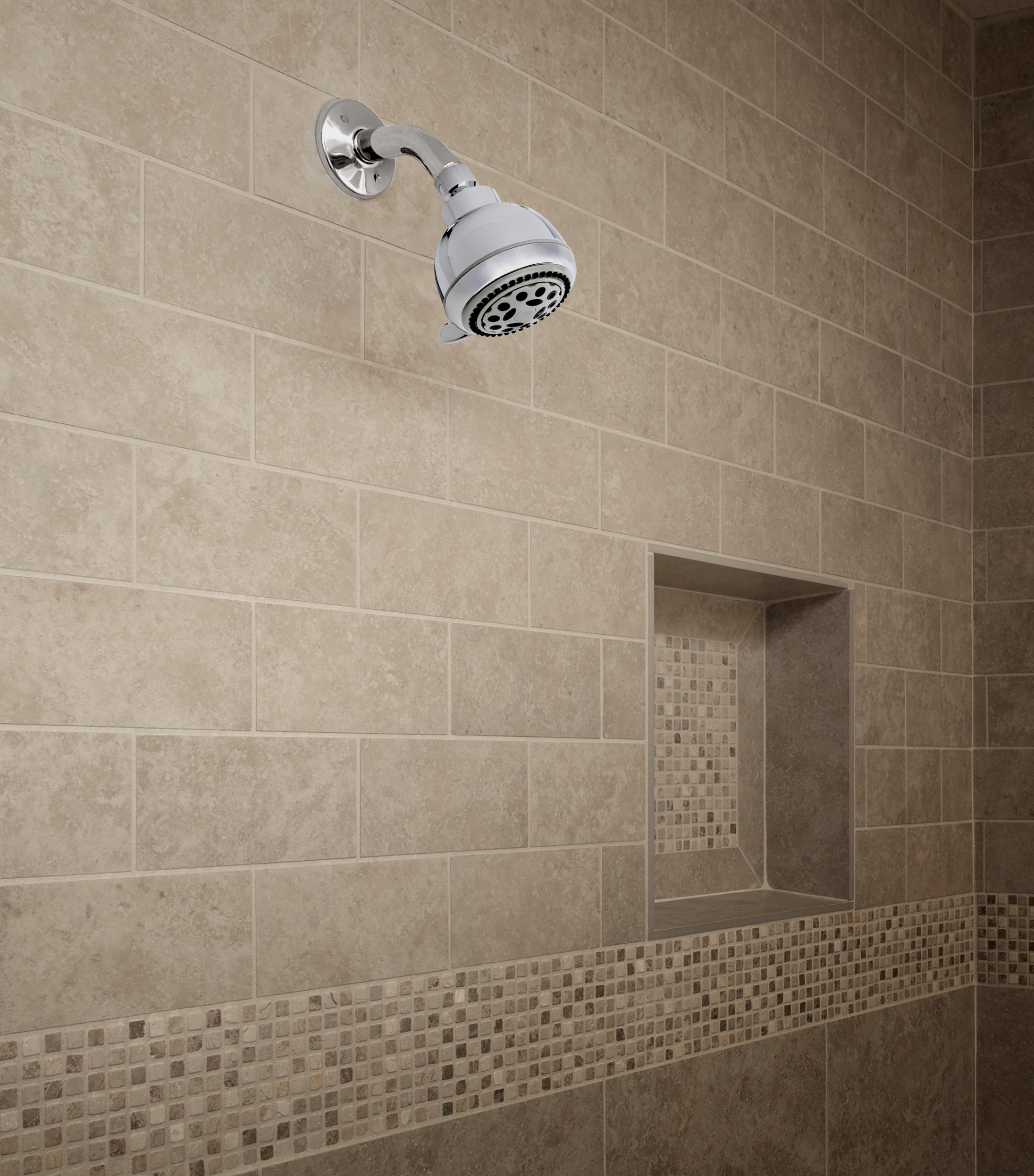 Plumb PakK701CP Stylewise 5 Function Shower Head, 3.35", Polished Chrome