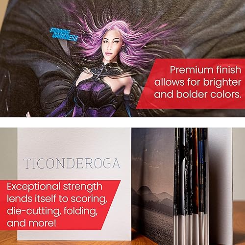 Miniatura 5 de Accent 188560R - Papel de cartulina blanco opaco de 8,5 x 11 pulgadas, 65 libras, 6,21 oz/m², 250 hojas (1 resma), cartulina lisa de peso medio