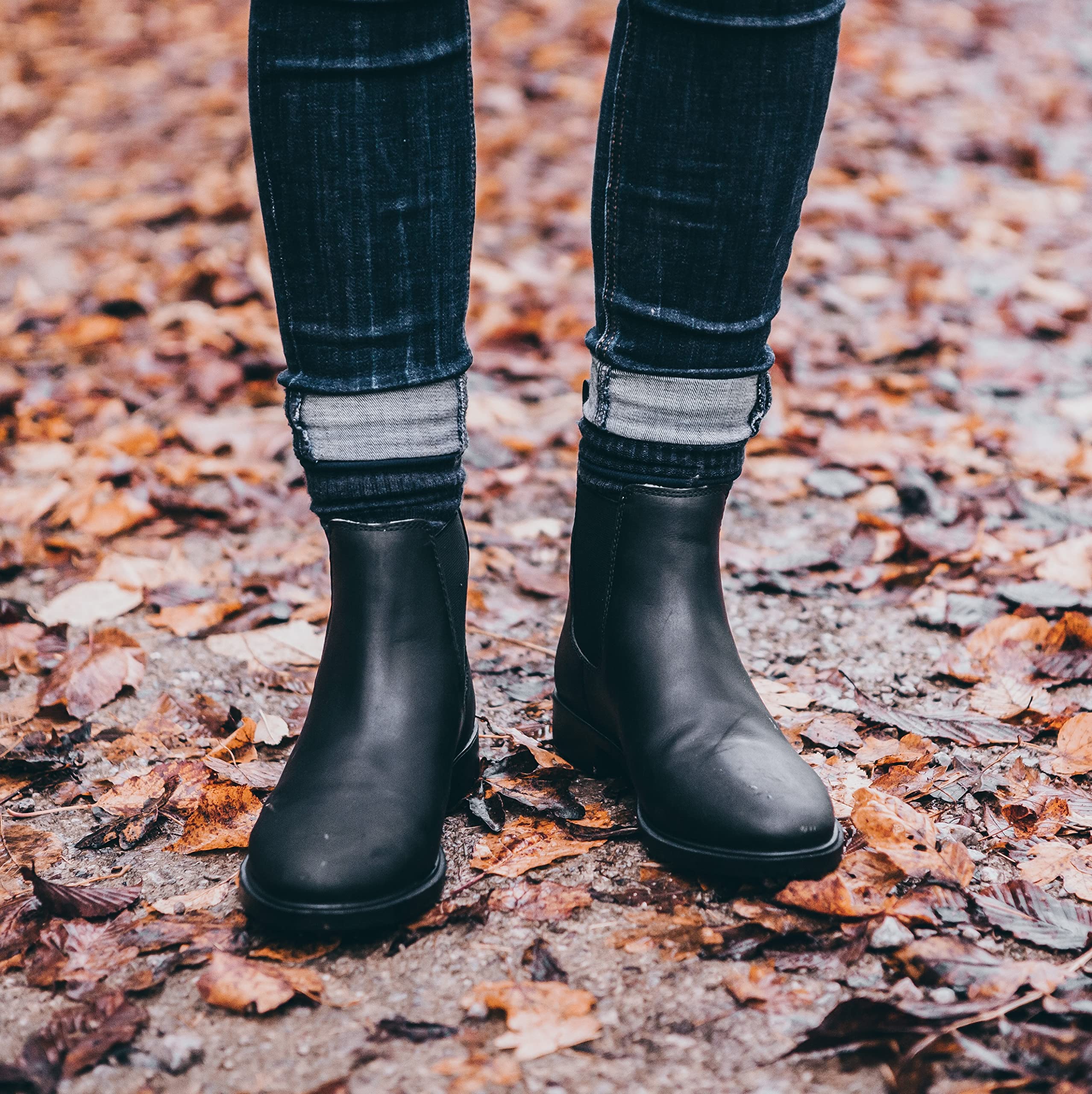 SUEDWIND FOOTWEAR Chelsea Boot Nova Jodhpur Winter – Bequeme Stiefelette aus Echtleder – Schuh Schlupf Stiefel in Waxy-Oily Rindsleder – Robuste Gummisohle & Teddyfell – Größe 29-46