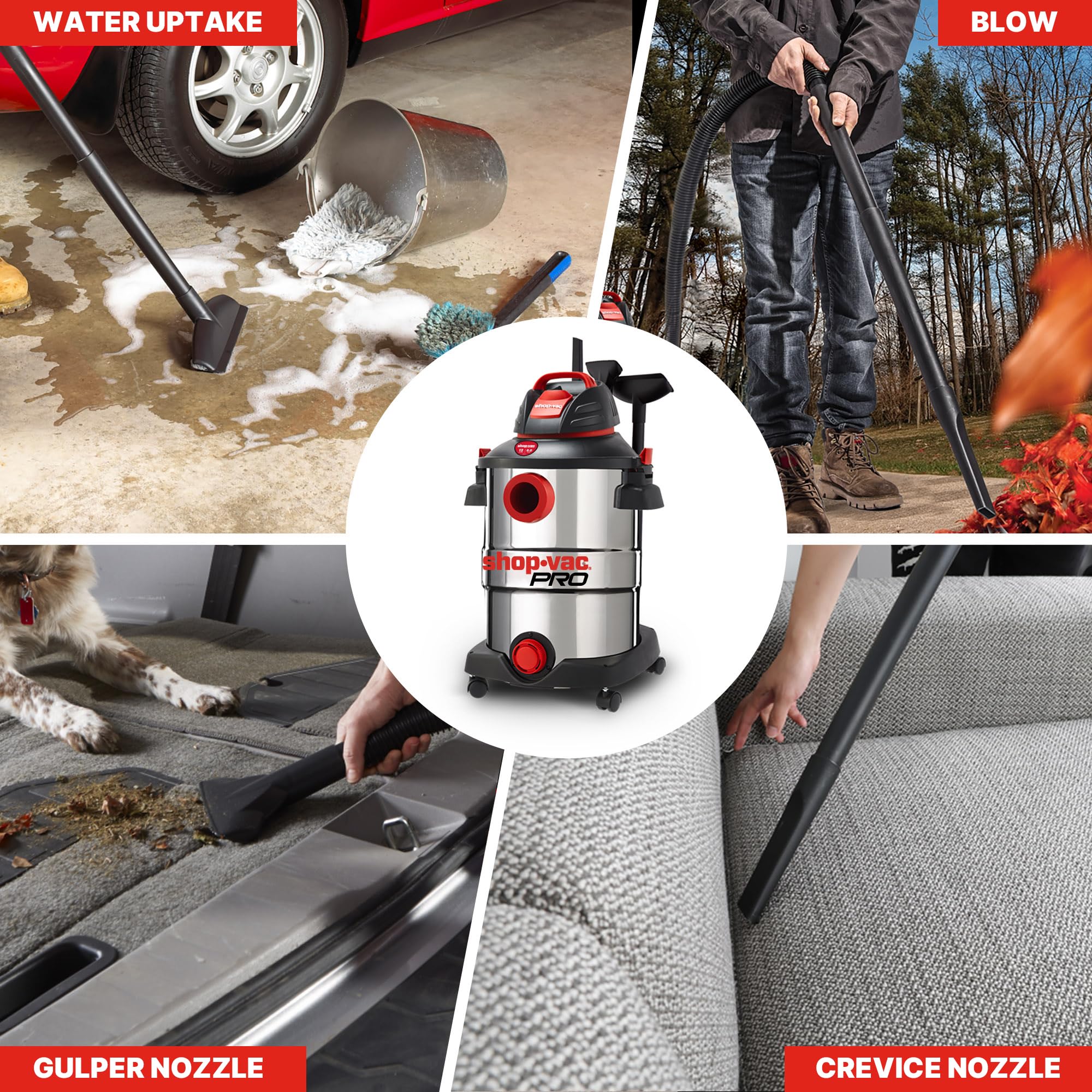 Shop-Vac 12 Gallon Wet/Dry Vacuum - Powerful & Durable -7