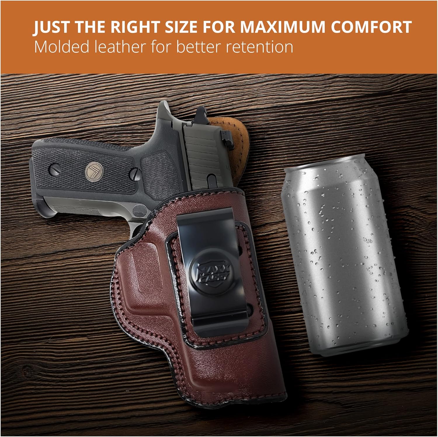 Genuine Leather Iwb Holster for Sig Sauer P229 - Tactical Handgun Iwb Leather Holster Sig Sauer P229 - Comfortable Appendix Everyday Carry - Maxx Carry Holsters by PH