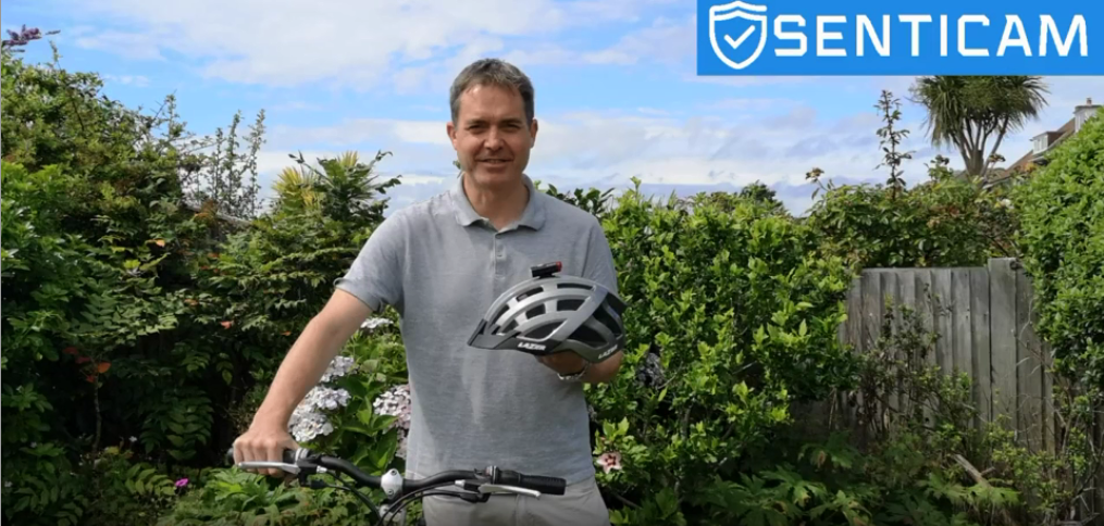 Senticam Luce Casco Bici Anteriore Posteriore – USB Ricaricabile 200LM, IP66, Compatibile GoPro