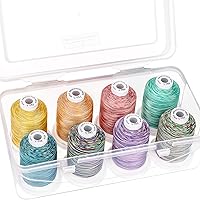 Vista 20 de New brothread - 18 opciones - Hilos de algodón 100% mercerizado multiusos 50S/3 600M (660Y) cada carrete para acolchado, serger, costura y bordado