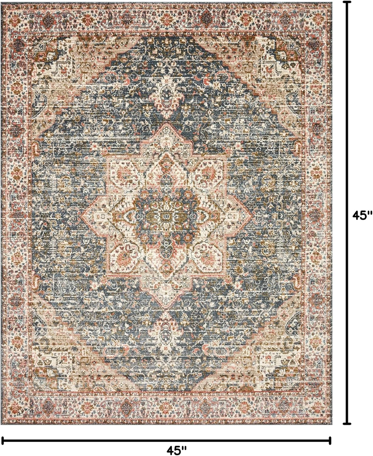 Loloi Saban Collection SAB-01 Blue/Multi 3'-9" x 3'-9" Round Accent Rug