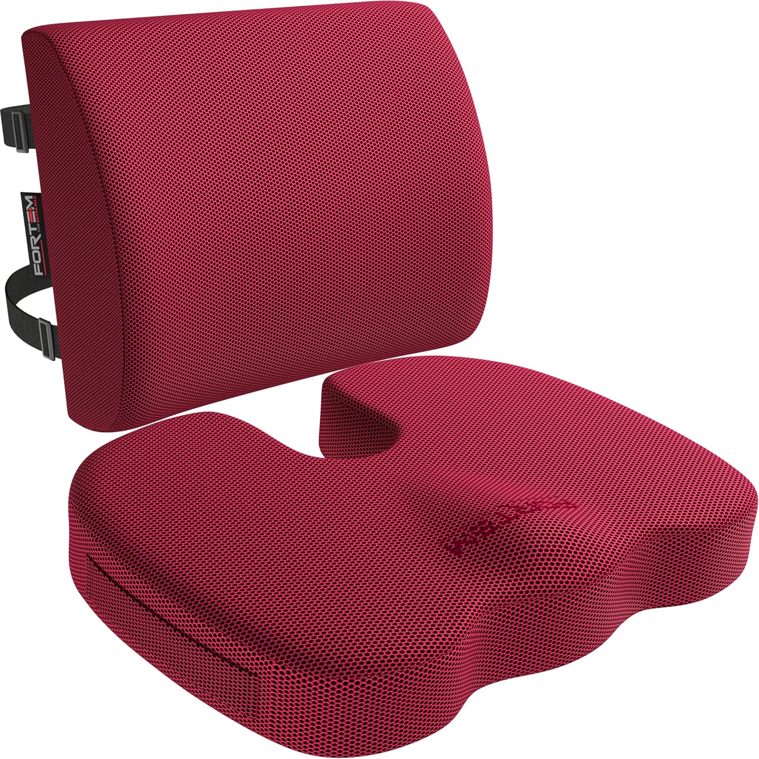FORTEM Seat Cushion and Lumbar Cushion for Office Chair, Seat Cushion