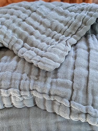 Miniatura 4 de Mommy Trails - Manta para bebé y niño pequeño, con certificación Oeko-TEX, 100% algodón orgánico (ColorGlacial Lake)