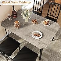 Vista 3 de IDEALHOUSE Juego de 4 mesas de comedor para 4, juego de 4 mesas de cocina con sillas tapizadas, juego de mesa de comedor con sillas de cocina, fácil