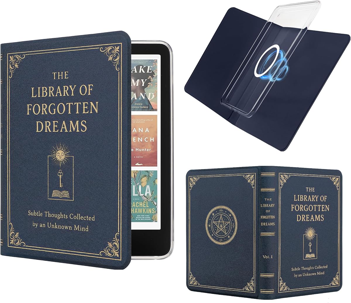 Magnetic Book Cover Case for 6'' Kindle 11th Gen 2024/2022 | Magnetic Detachable, Auto Wake/Sleep, Clear PC Case, Soft TPU Edge, Hands-Free Viewing, For Bookish Travelers, Magic