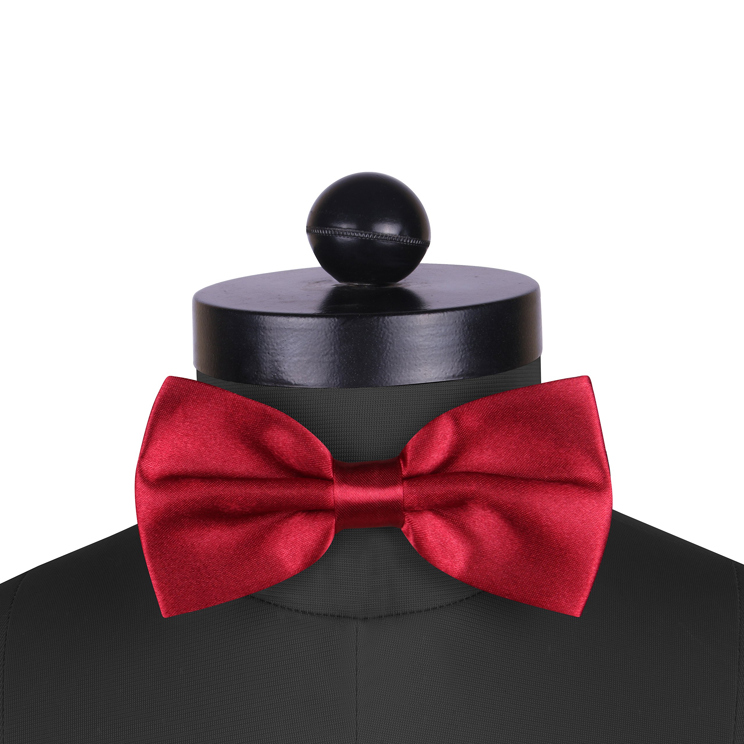 Peluche Men's Satin The Cerulean Cummerband and Bow Tie Set (Maroon, Free Size) 1
