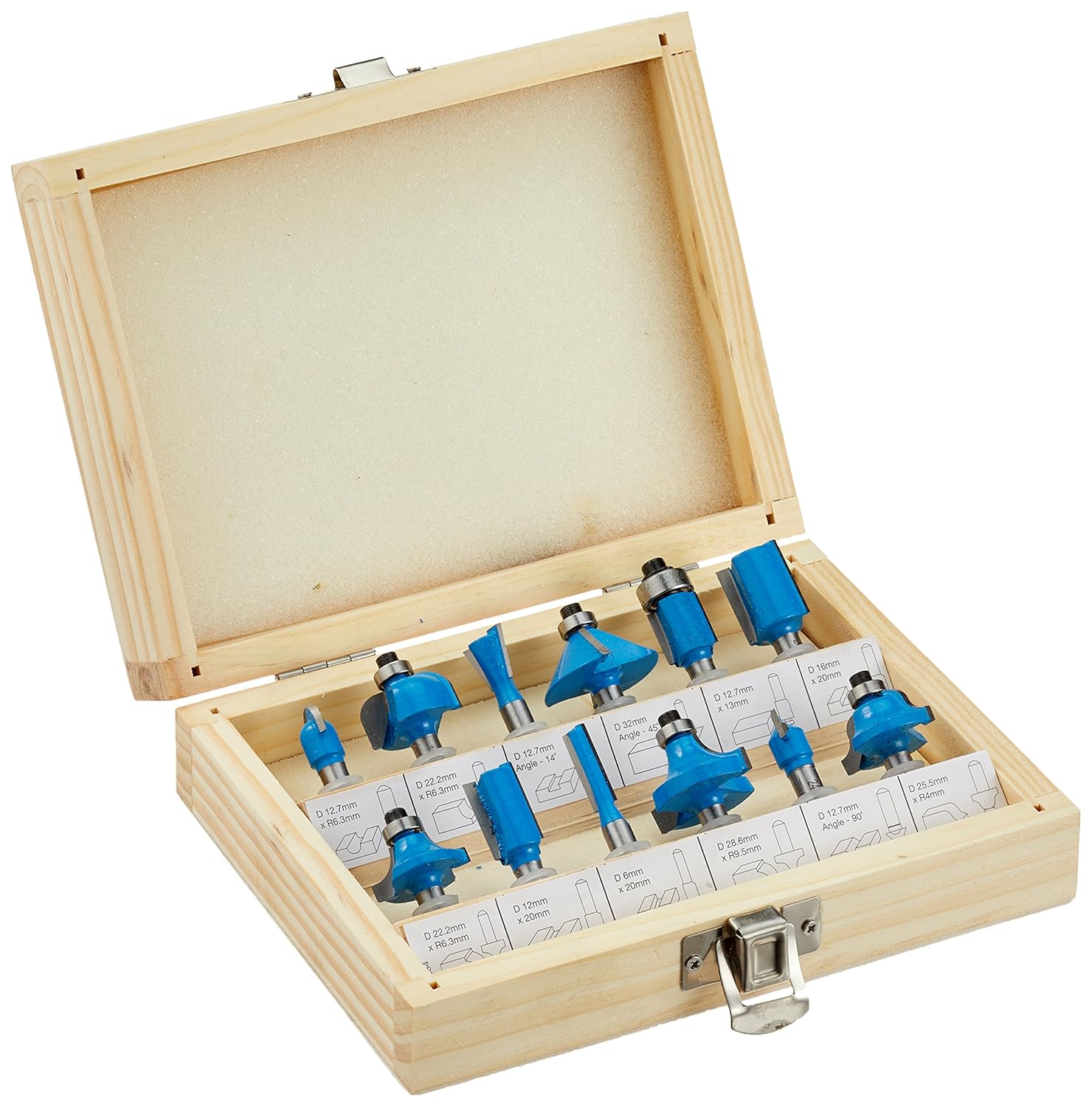 Silverline 792084 0.25 inch TCT Router Bit Set - 0.25 inch, 12-Piece Set