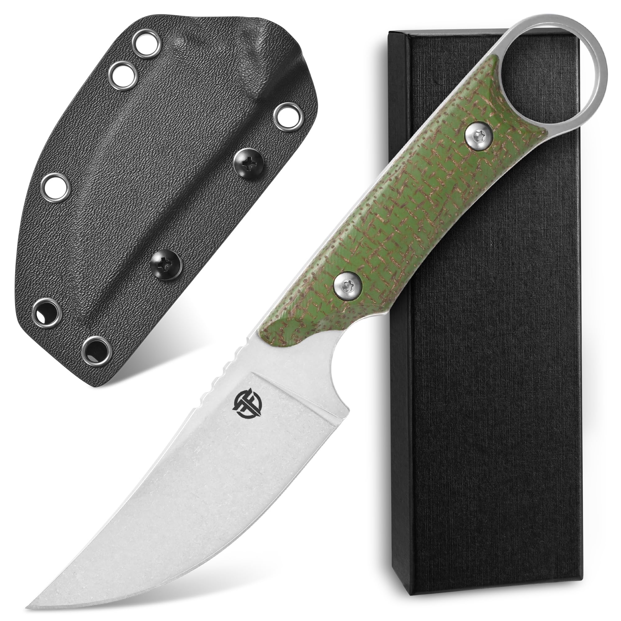 Amazon.com : CCFFCC FF105 Fixed Blade Knife，DC53 Stonewashed