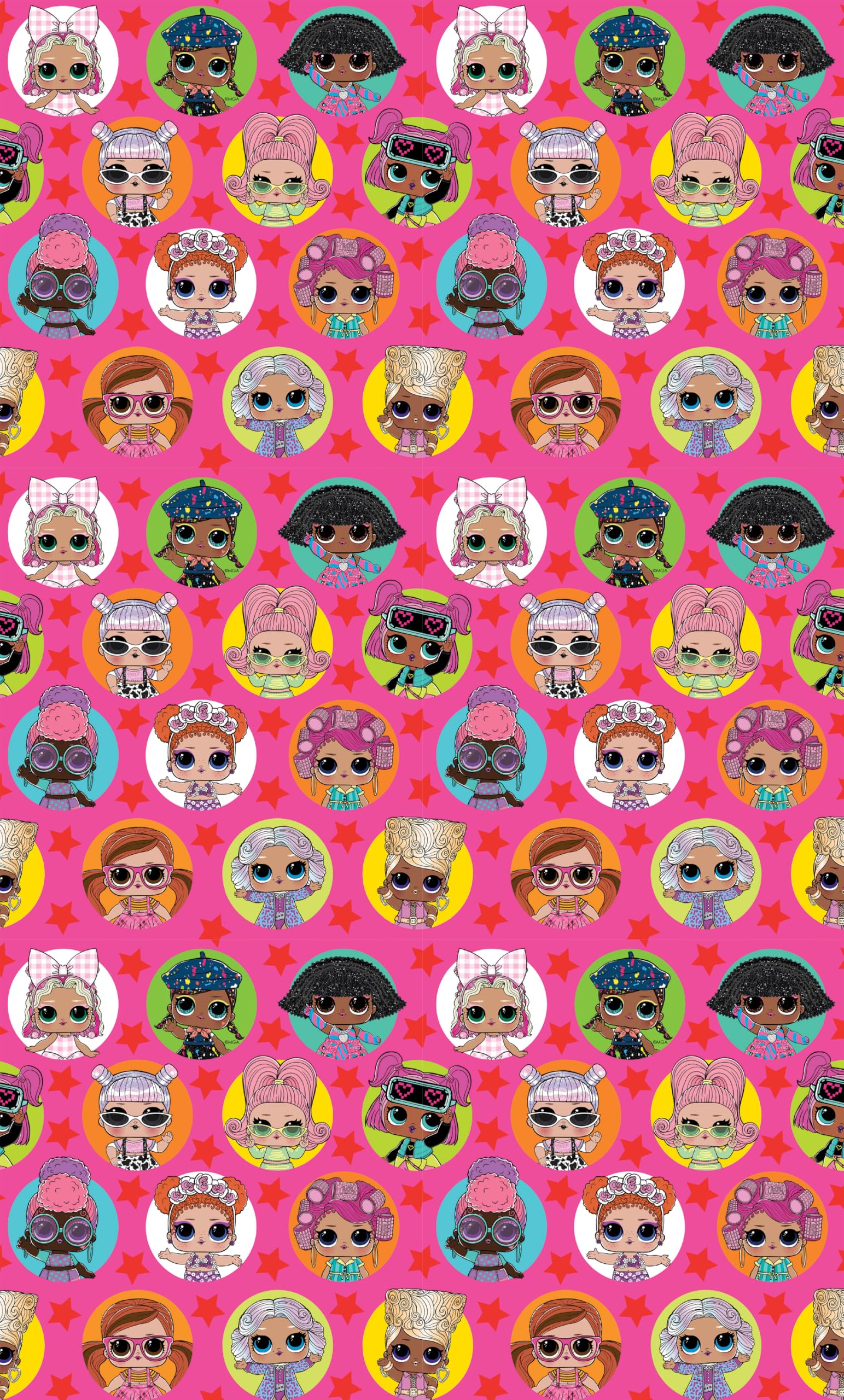LOL SURPRISE WRAPPING PAPER 2 Sheet 2 Tags BIRTHDAY GIFT WRAP