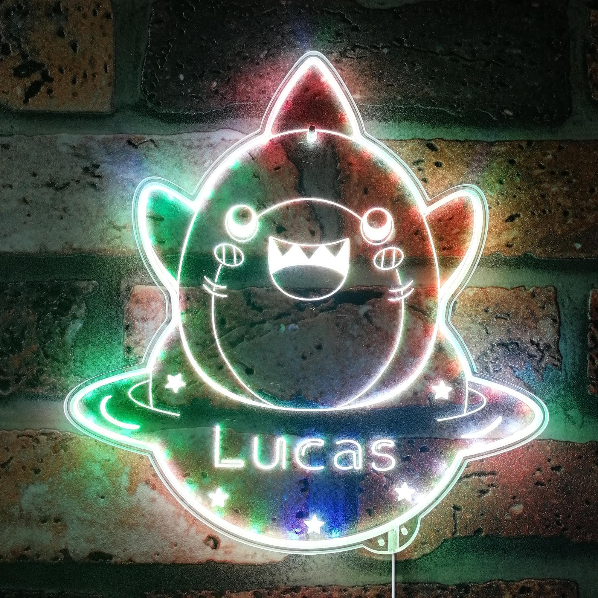 ADVPRO Name Personalized Shark RGB Dynamic Glam LED Sign - Cut-to-Edge Shape - Smart 3D Wall Decoration - Multicolor Dynamic Lighting - st06s44-fnd-p0025-tm