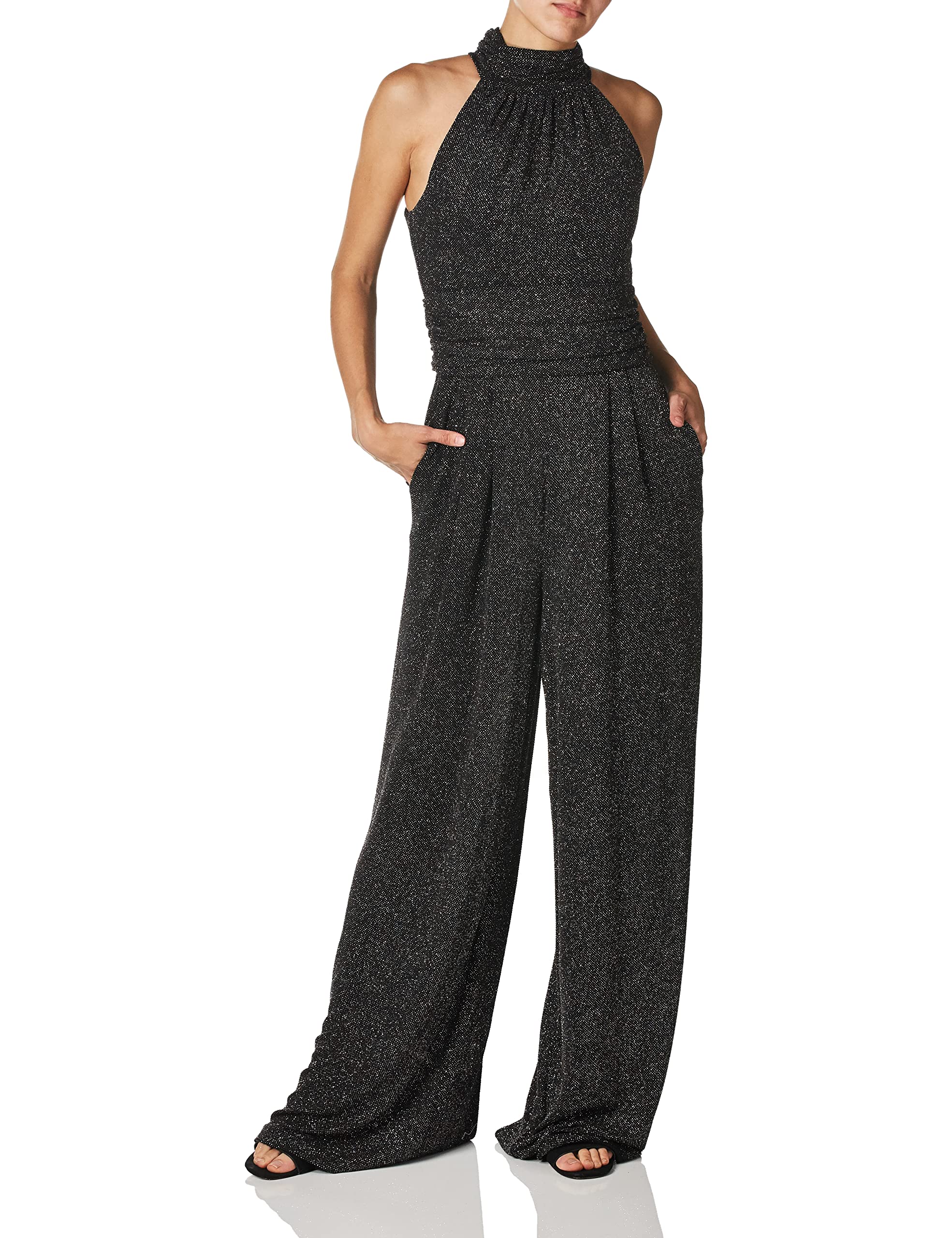 Eliza J womens HALTER WIDE LEG JUMPSUIT Dress
