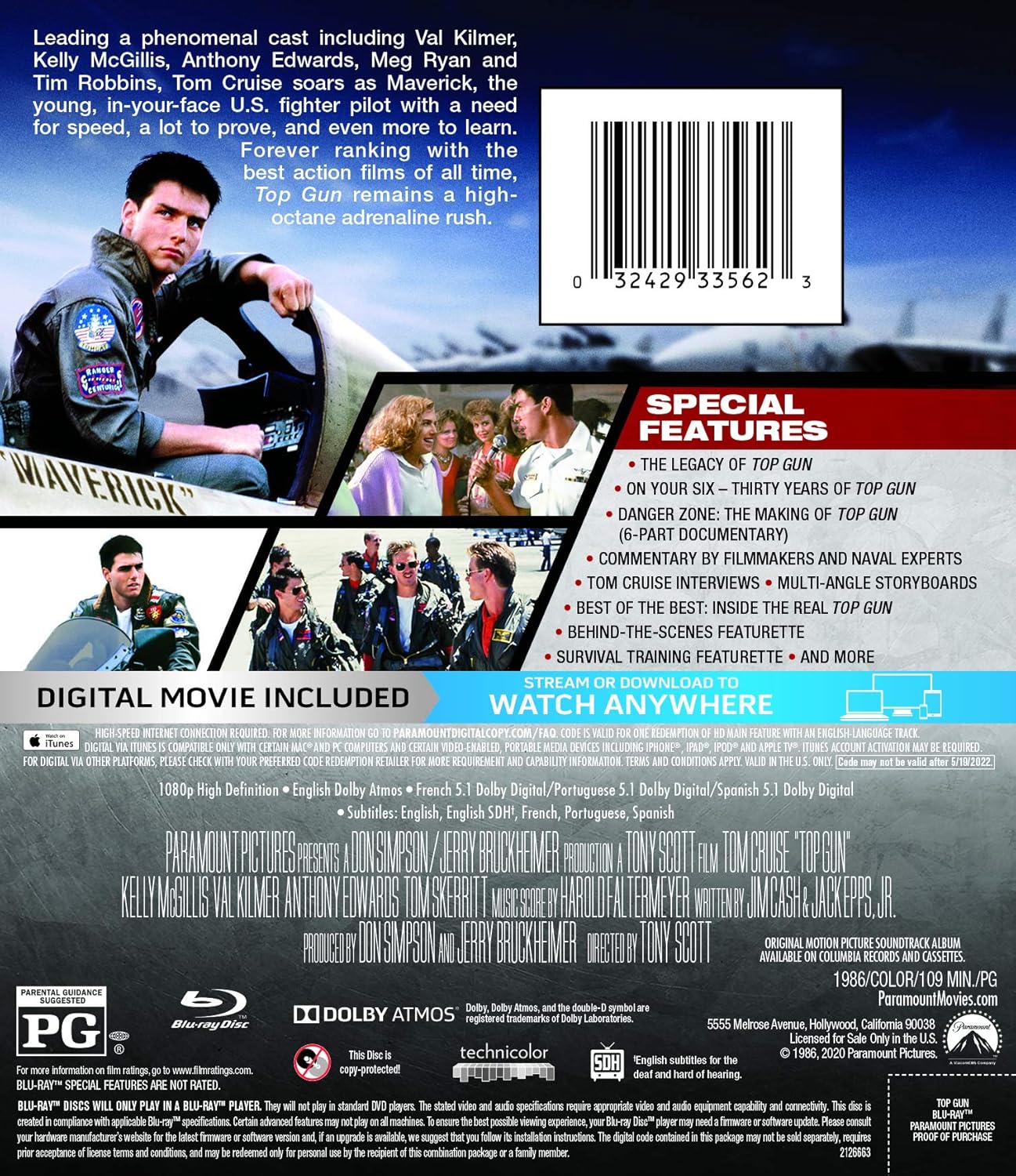 Top Gun (Bluray + Digital) Trailer Zone Movies