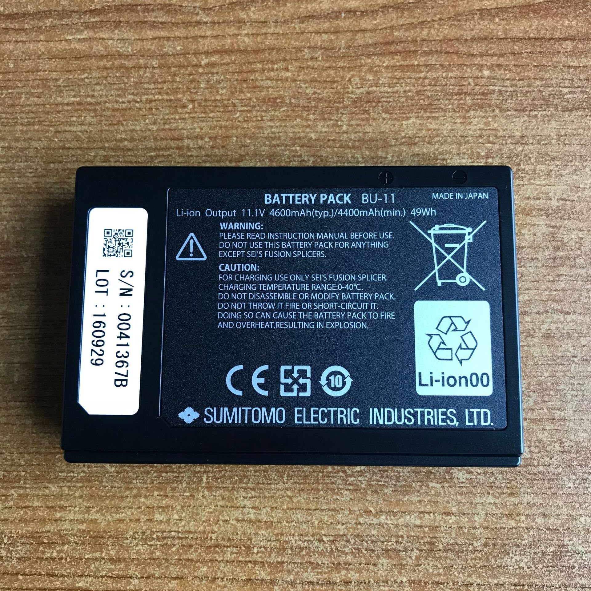 Sumitomo Battery BU-11 for Sumitomo Type-81C Type-Z1C Type-81M12 Fusion Splicer