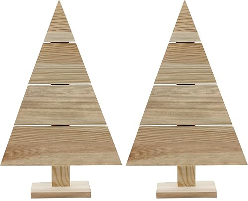 Creative Hobbies Árbol de Navidad de palé de madera de pie, 14.5 x 9.5 pulgadas, decoración rústica de granja, proyecto de manualidades, paquete de 2 disponible en Yaxa Guatemala
