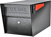 Mail Boss 7506 Mail Manager: USPS Approved Curbside Locking Security Mailbox, Black Large - Anti-Theft, Vandal-Proof
