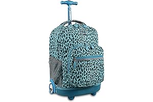 J World New York New Kids Rolling Backpack for School - Wheeled Bookbag