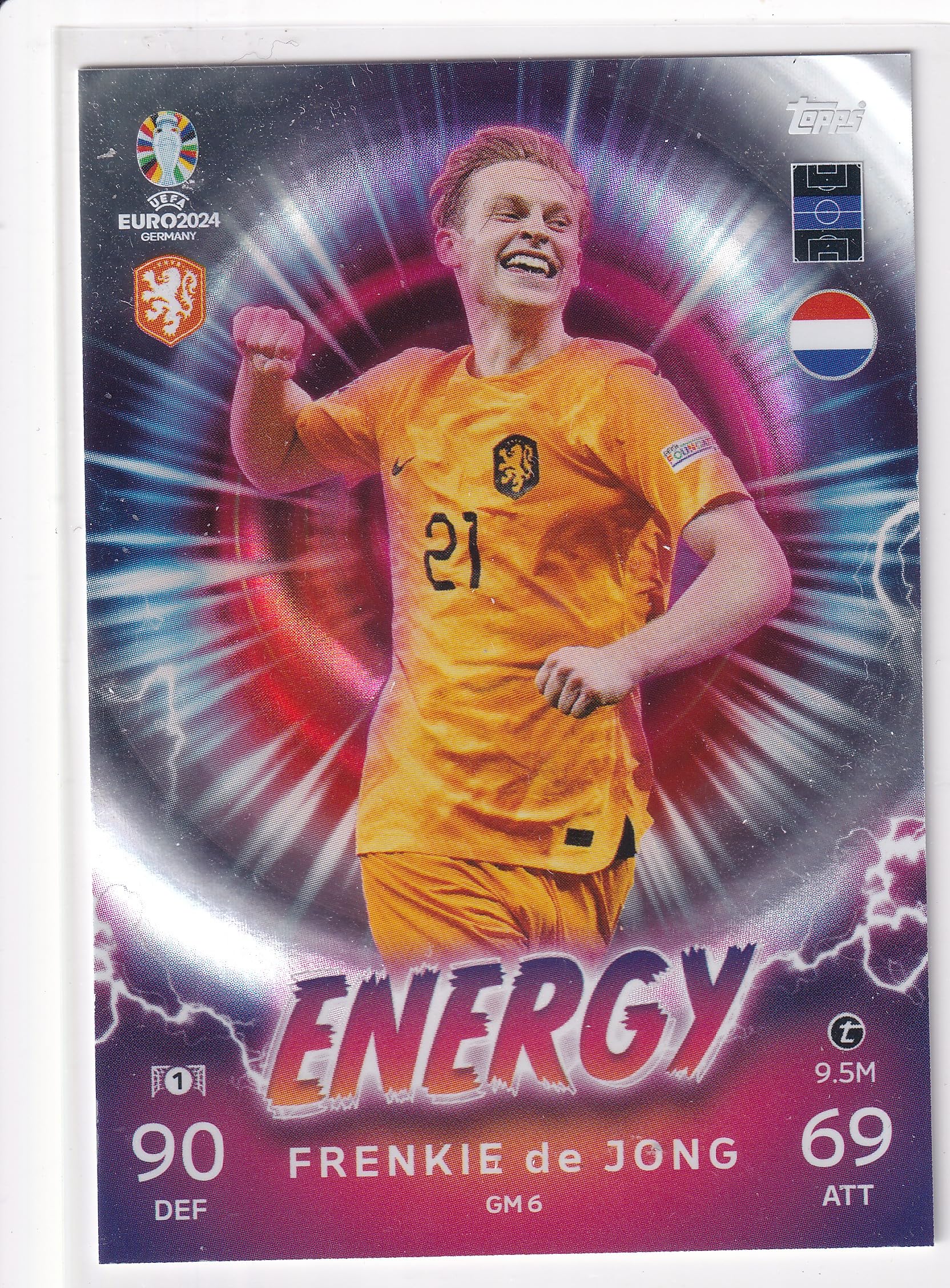 Match Attax Euro 24 Energy Trading Card(s) You Select Trading Card (Frenkie De Jong GM6)