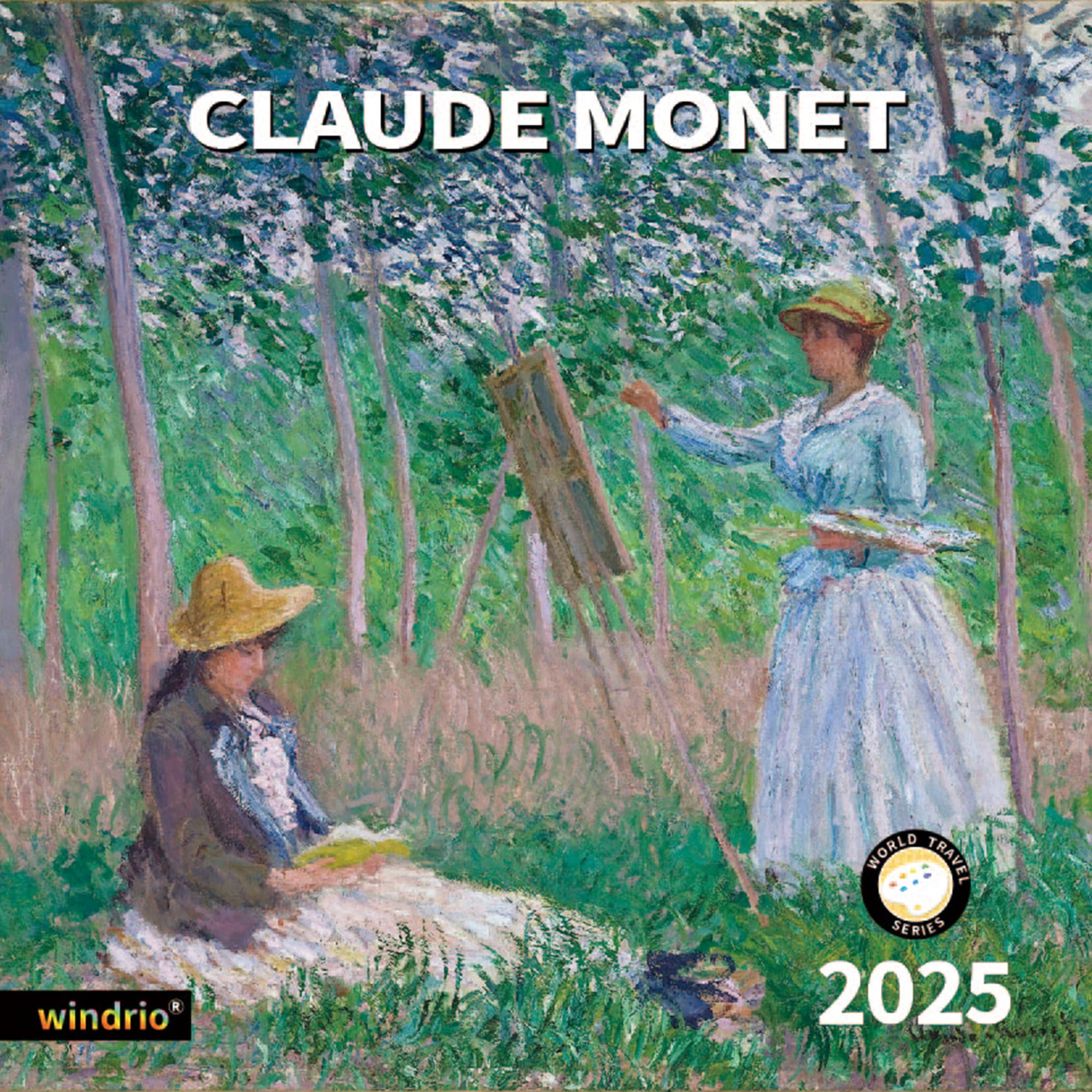 windrio 2024 2025 Wall Calendar,Calendar 2025, November 2024 - December 2025, Wall Calendar Claude Monet, 12" x 24" Opened,Full Page Months Thick & Sturdy Paper for Kids Teen Calendar Organizing