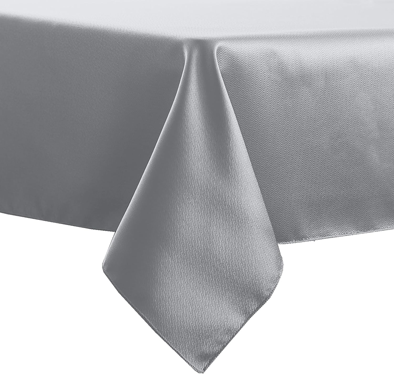 Ultimate Textile -10 Pack- Herringbone - Fandango 58-Inch Square Tablecloth, Turquoise Blue