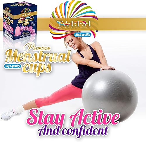 Miniatura 6 de Talisi - Taza menstrual reutilizable - Juego de 2 tazas de período femenino tamaño pequeño y grande silicona flexible de grado médico con