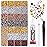 20000Pcs Metallic Rhinestones for Bedazzling with 1Pcs B7000 Jewelry Glue, Resin Rhinestones for Crafting Crafts DIY, Bedazzler Kit Gems for Clothing Shoes Tumblers Nail Art Assorted Size 3/4/5/6mm